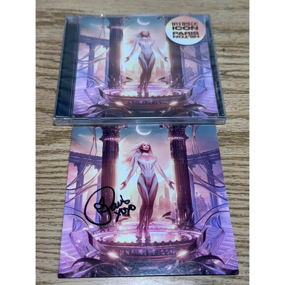 Paris‎ Hilton Infinite Icon CD Signed Sleeve Insert New Sealed 2024 Pop Dance - Picture 1 of 6